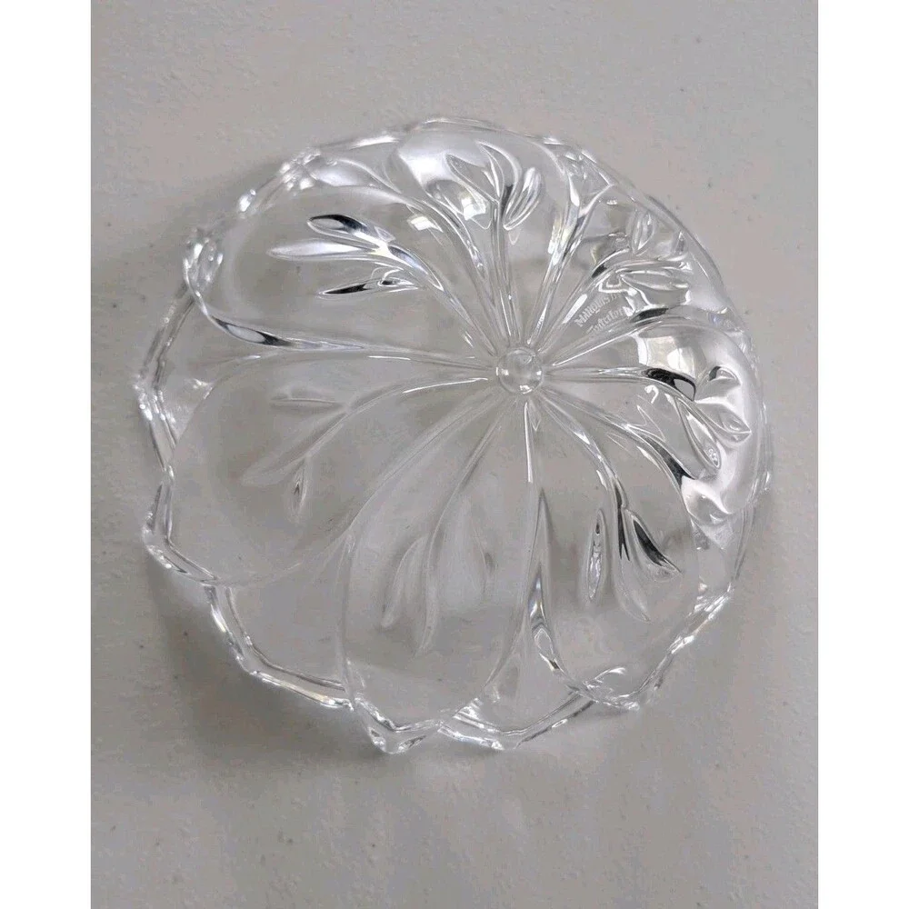 Marquis By Waterford Clear Glass Crystal Bowl Sweet Memories Floral Candy Dish